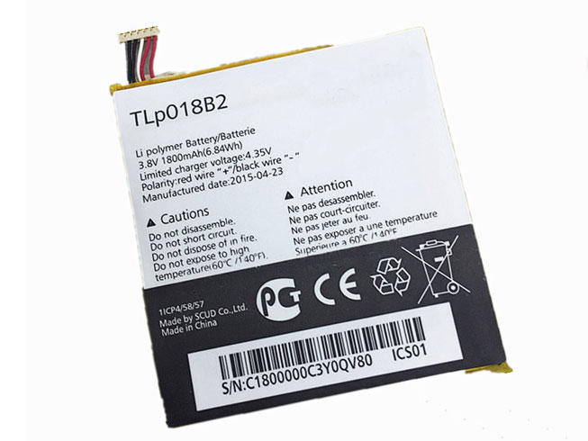 Batería para A3-OT-5046/alcatel-TLP018B2